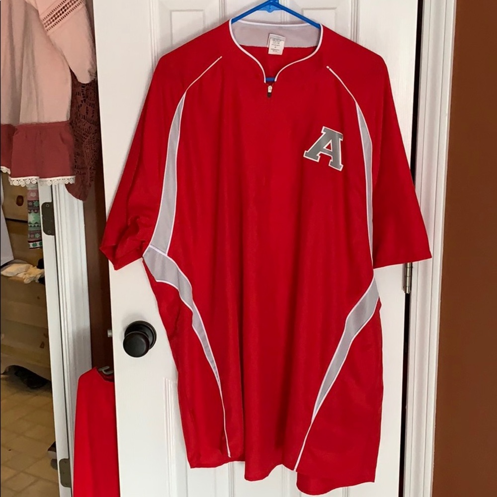 Alabama A4 Brand 1/4 zip red and gray pullover 2XL